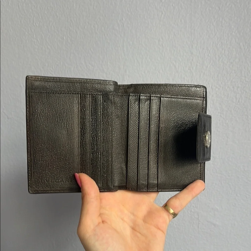 BVGARI Black Leather Bifold Wallet